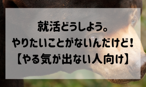 就活どうしよう